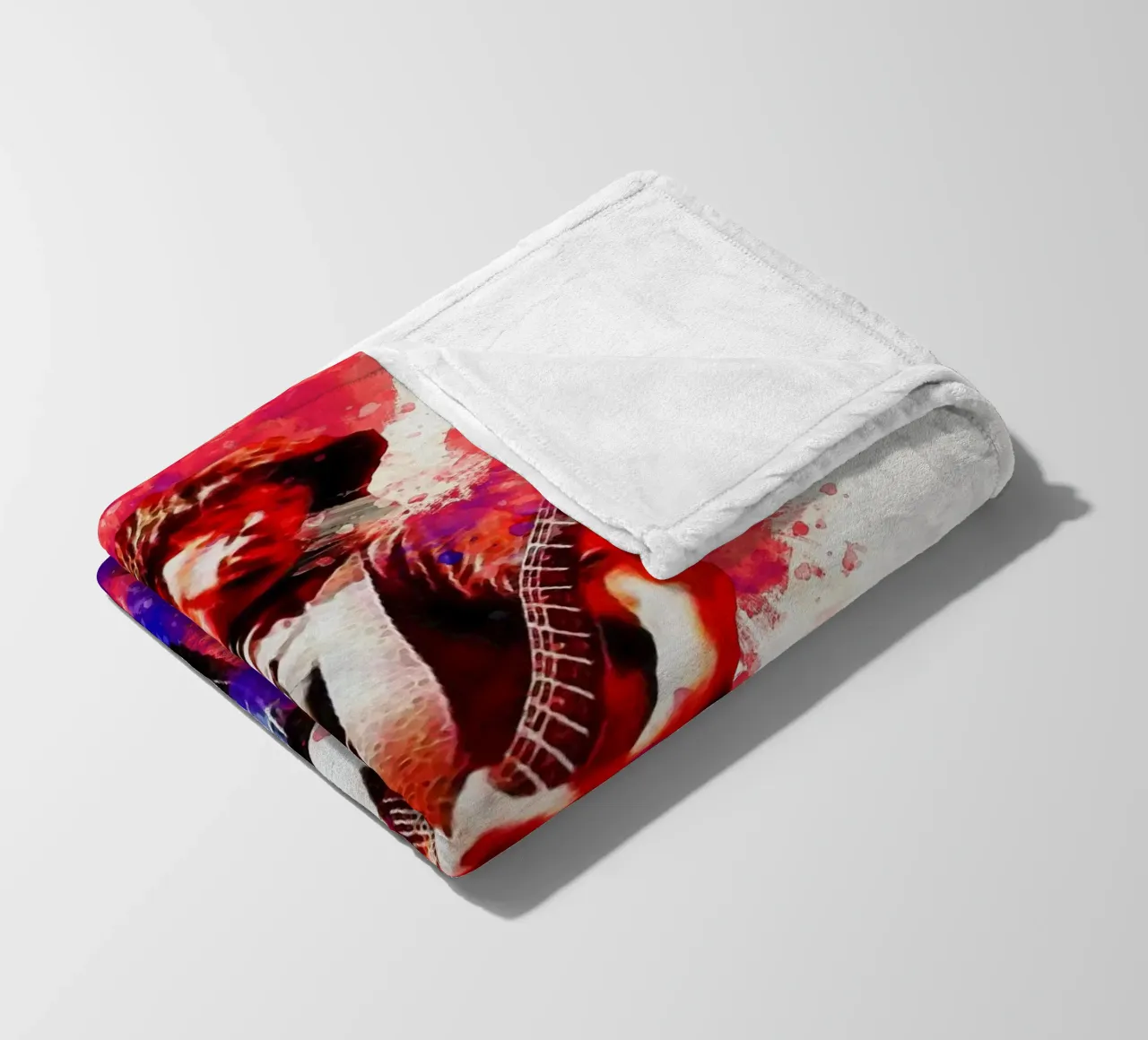 Smudge of Portrait Dave Grohl fleece blanket by Gunawan Rb