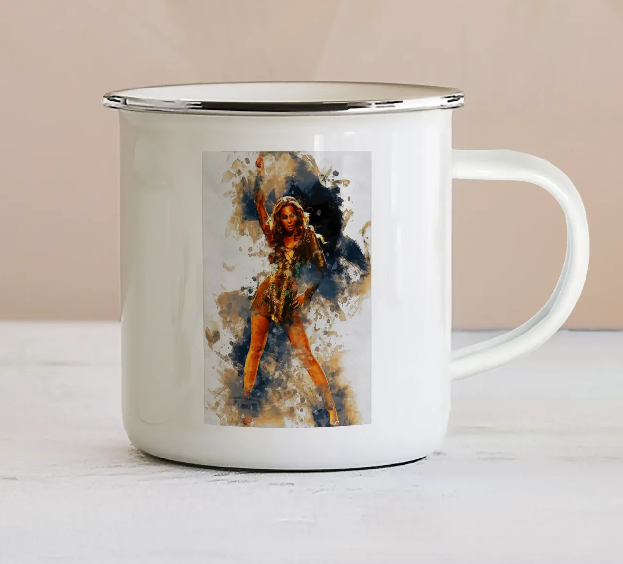 Macchia di Beyonce tazza in smalto da Gunawan Rb