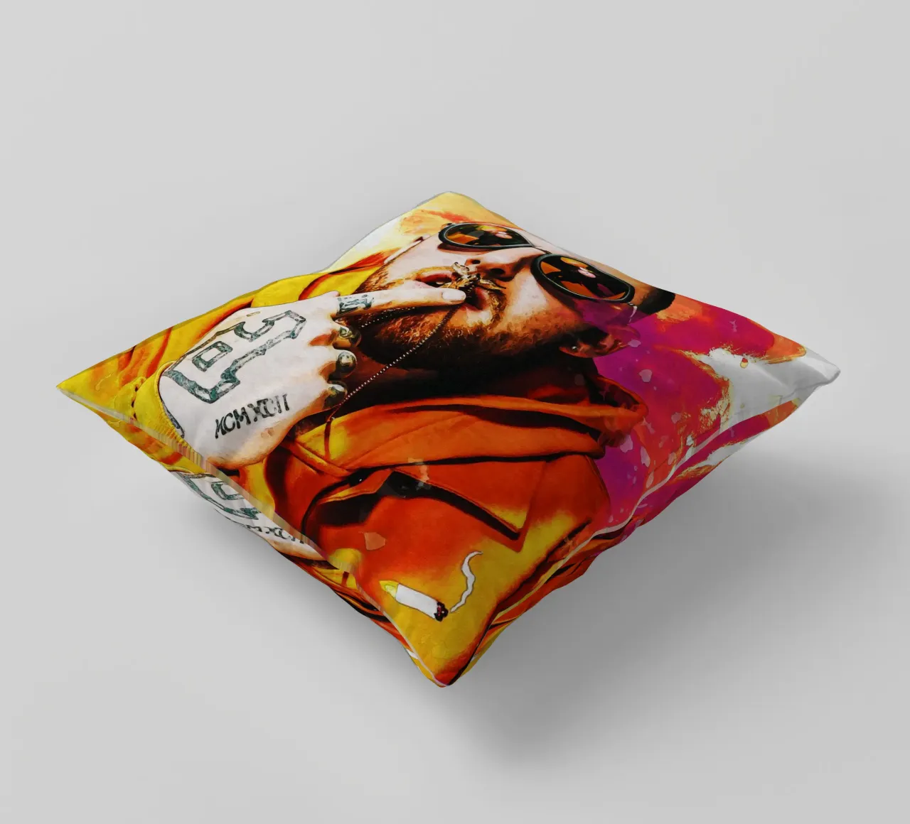Sbaffo Mac Miller Ritratto cuscino da Gunawan Rb