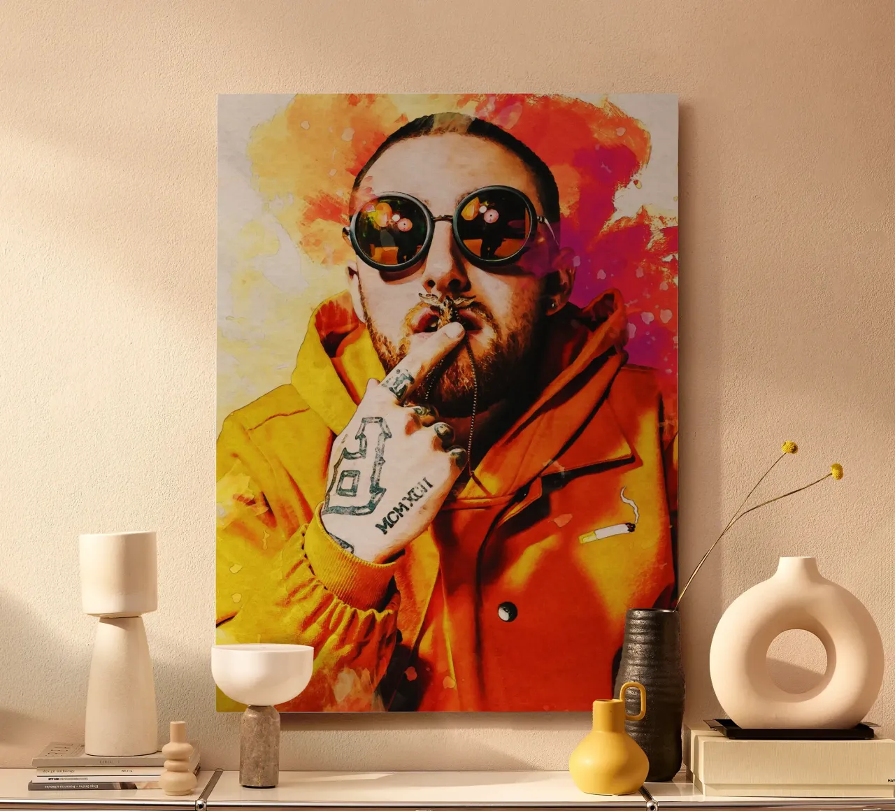 Sbaffo Mac Miller Ritratto alluminio dibond da Gunawan Rb