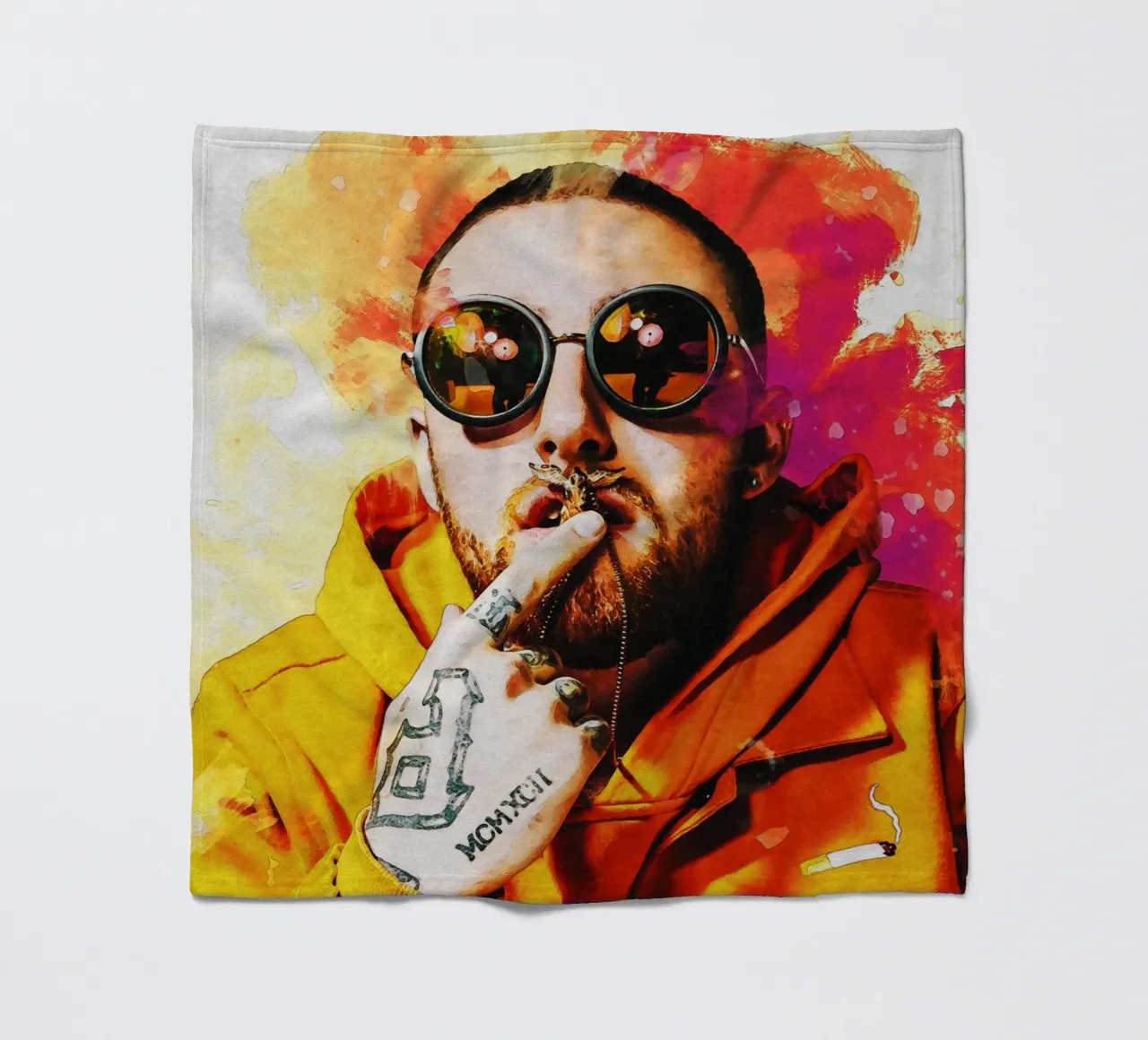 Sbaffo Mac Miller Ritratto coperta in pile da Gunawan Rb