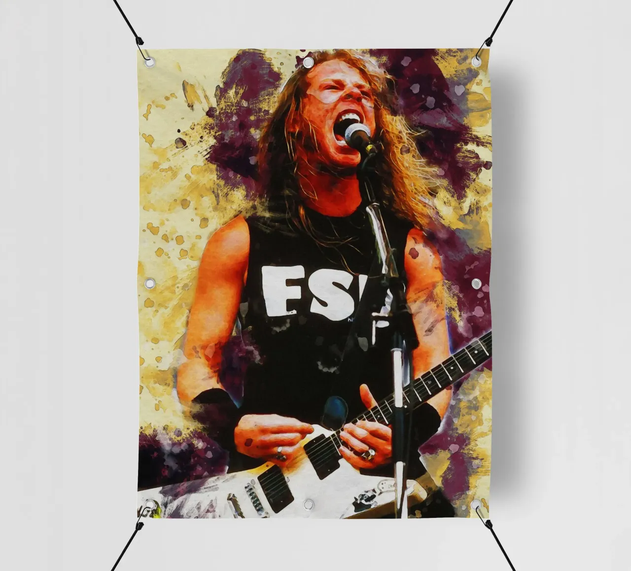 Smudge di James Hetfield si esibisce dal vivo telo in pvc da Gunawan Rb