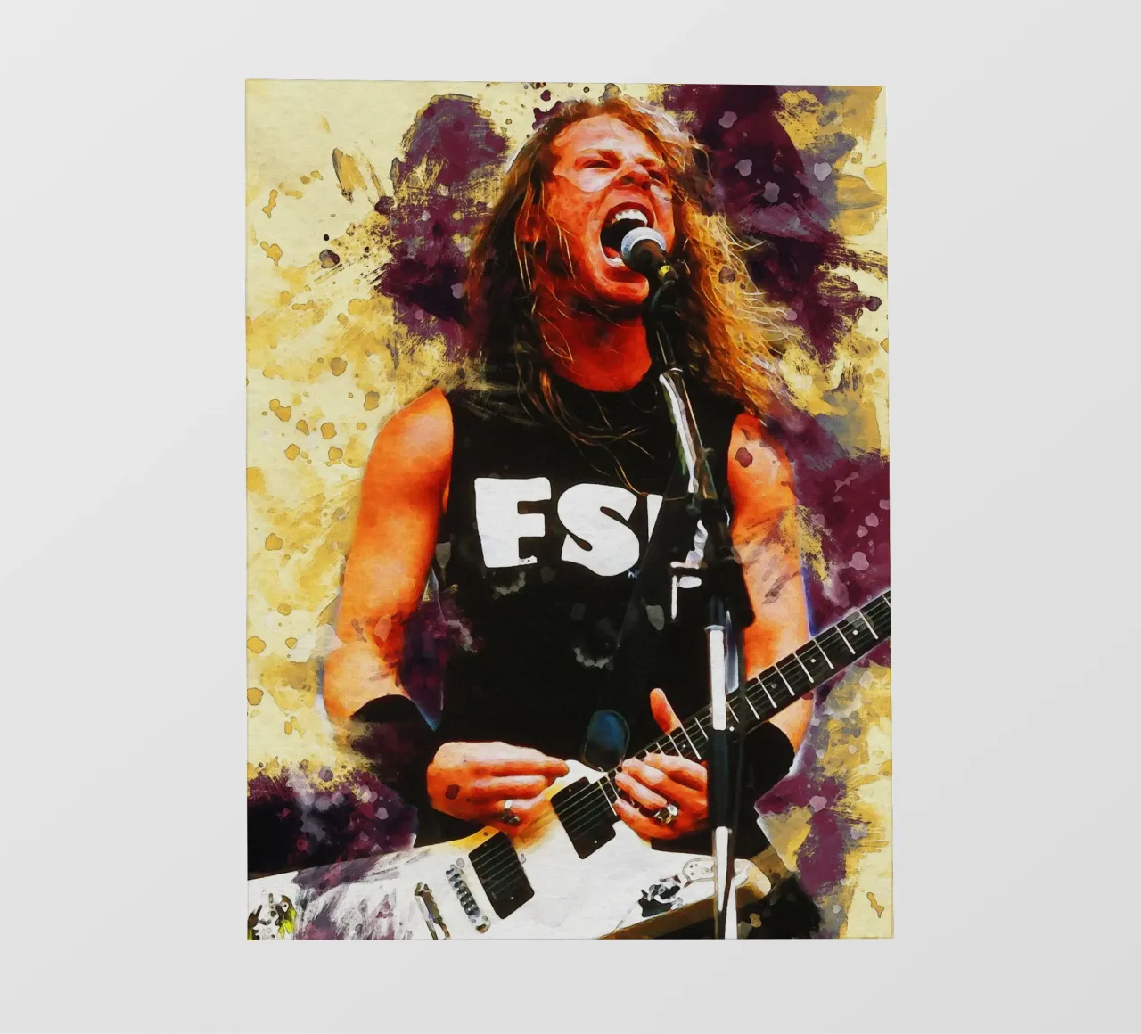Smudge di James Hetfield si esibisce dal vivo telo in pvc da Gunawan Rb