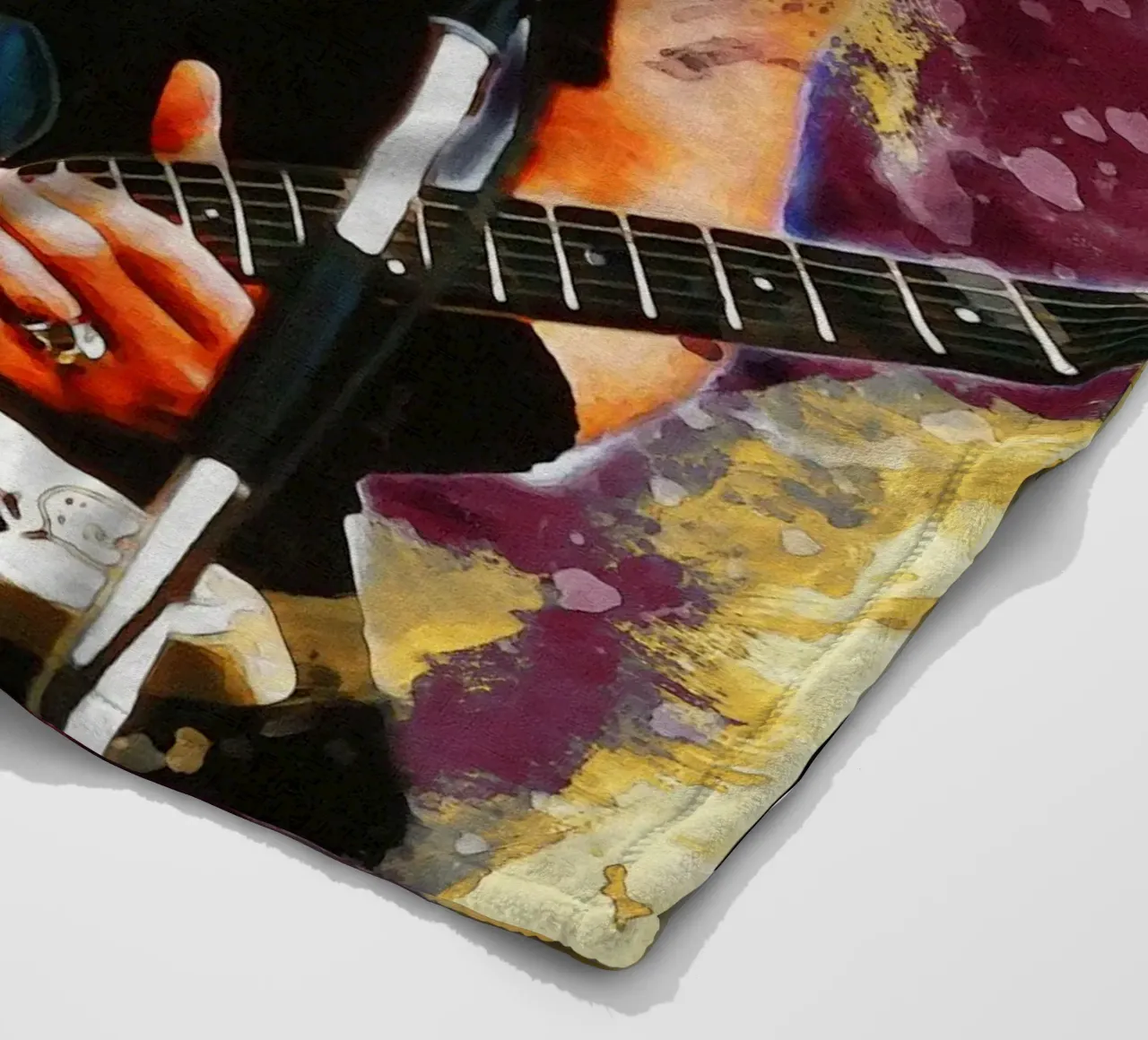 Smudge Of James Hetfield Live Performs fleece blanket by Gunawan Rb