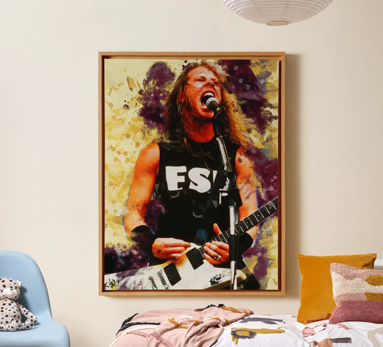 Smudge Of James Hetfield Live Performs canvas by Gunawan Rb