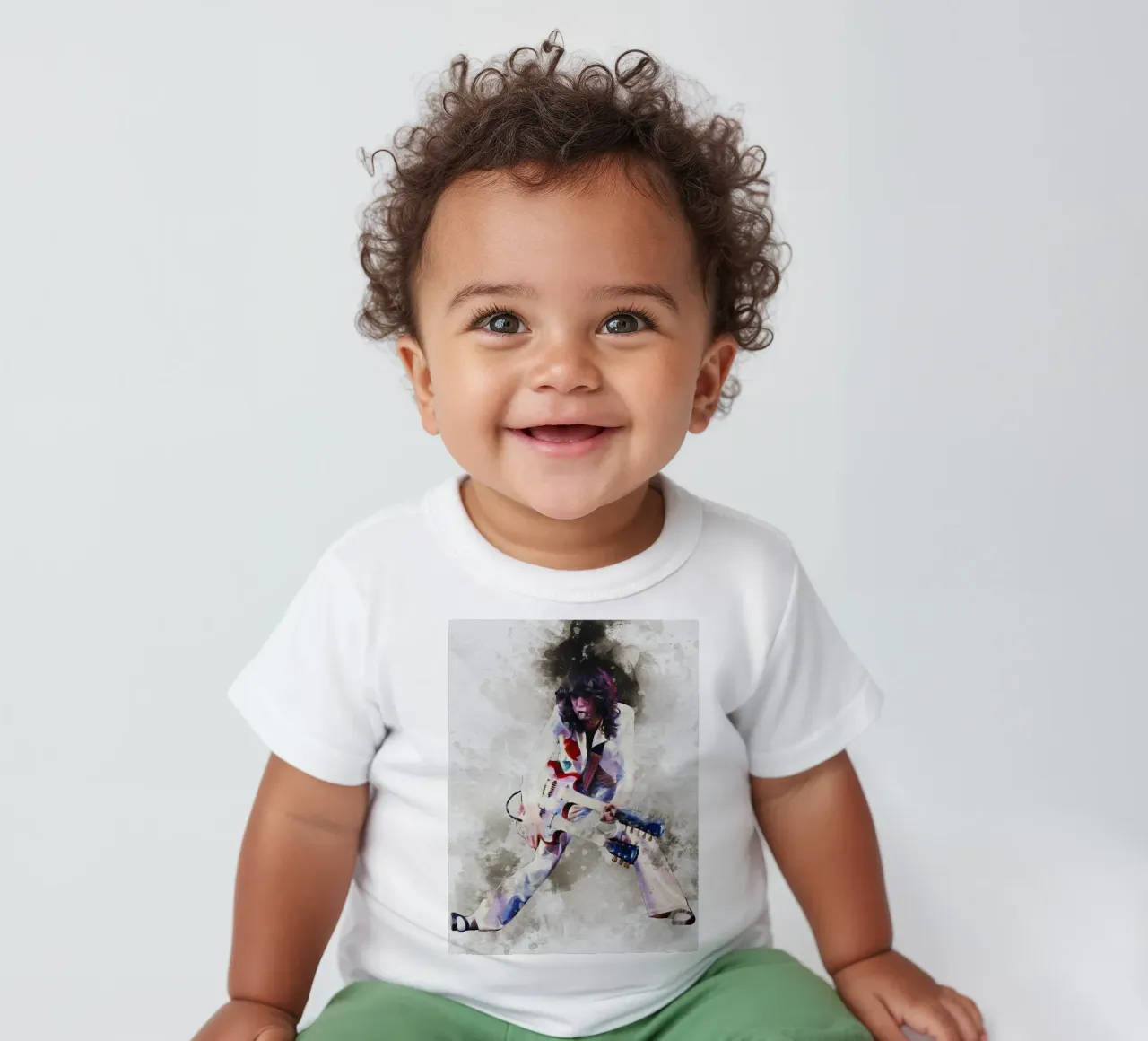 Mancha de Jimmy Page en directo camiseta de bebé de Gunawan Rb