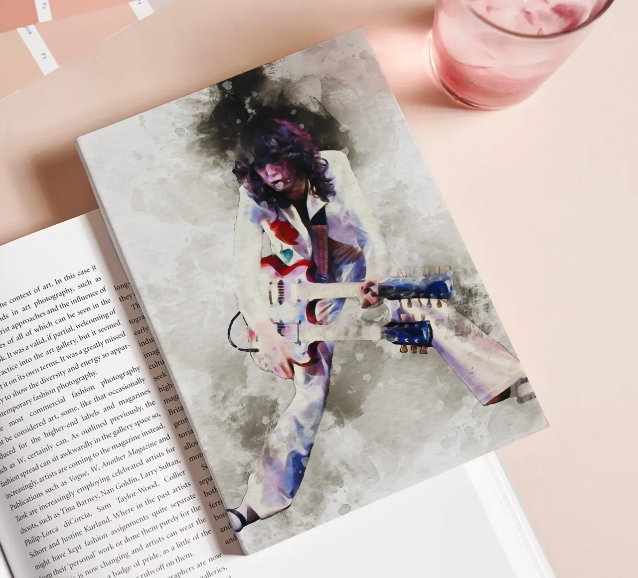 Smudge of Jimmy Page in Live notebook by Gunawan Rb