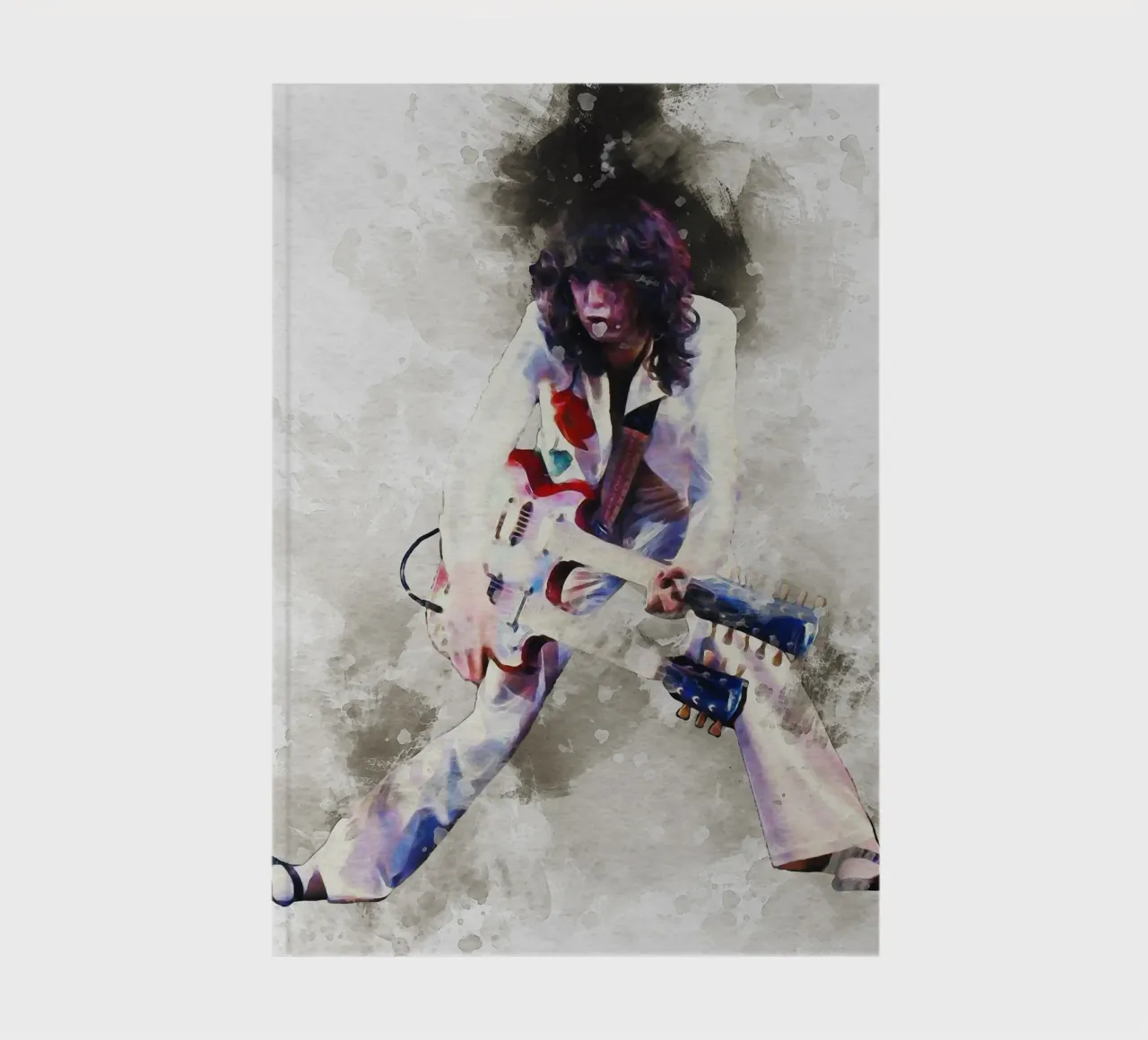 Smudge of Jimmy Page in Live notebook by Gunawan Rb