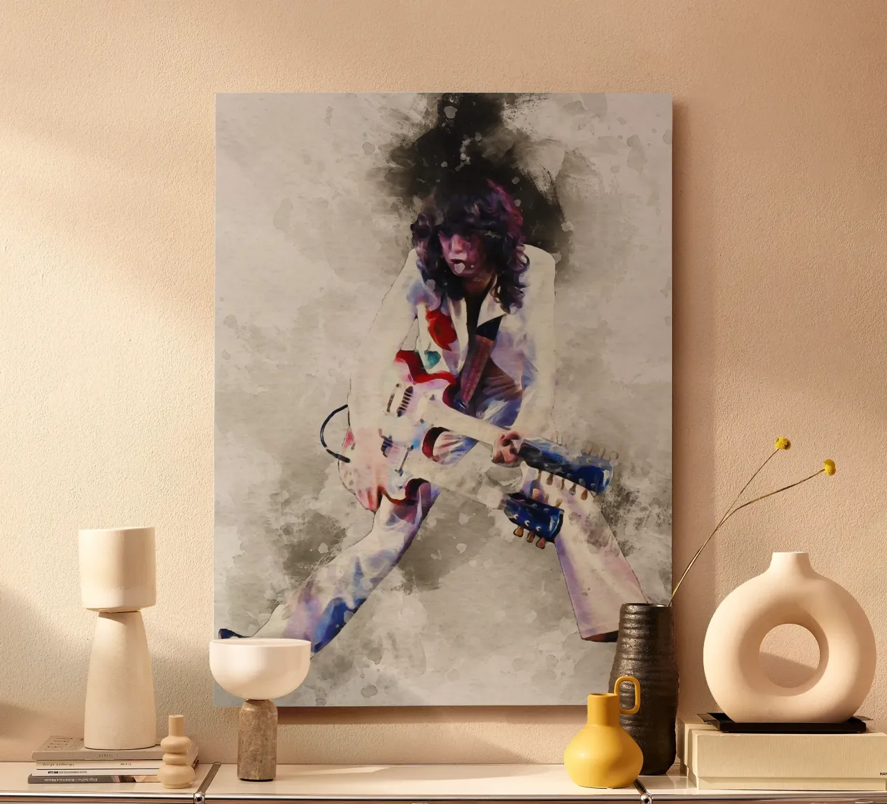 Mancha de Jimmy Page en directo aluminio dibond de Gunawan Rb