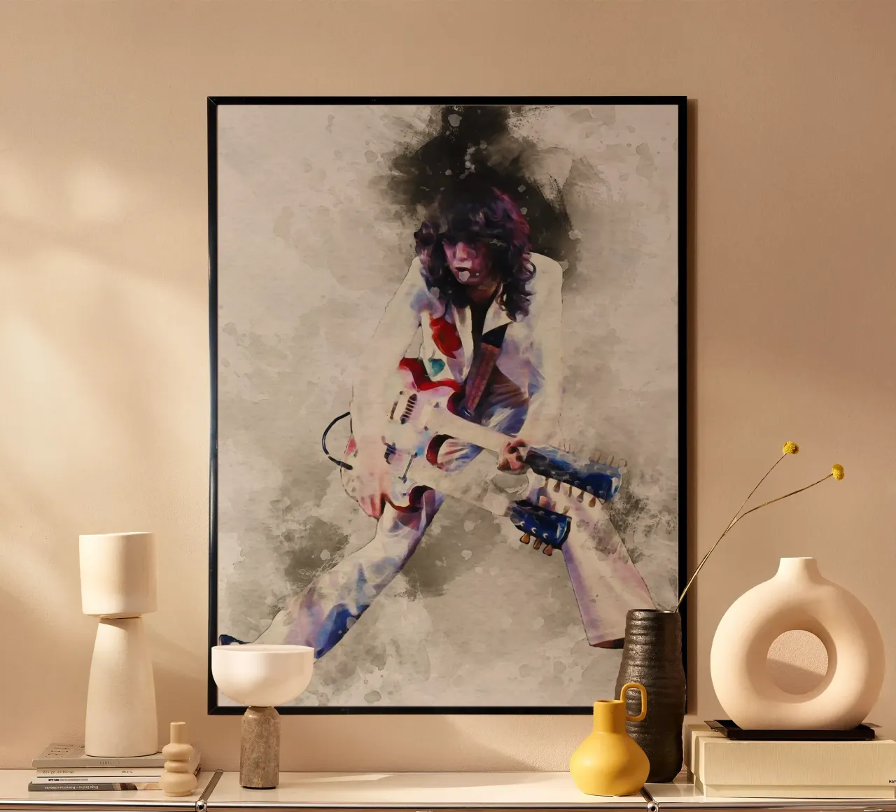 Smudge of Jimmy Page in Live hahnemühle by Gunawan Rb