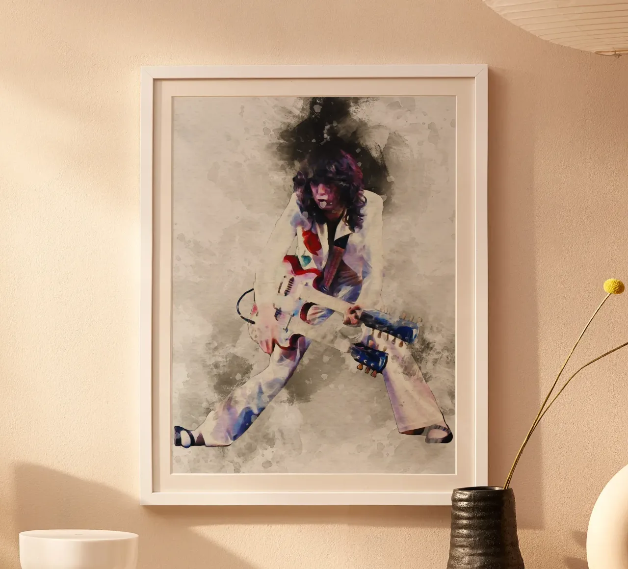 Smudge of Jimmy Page in Live hahnemühle by Gunawan Rb