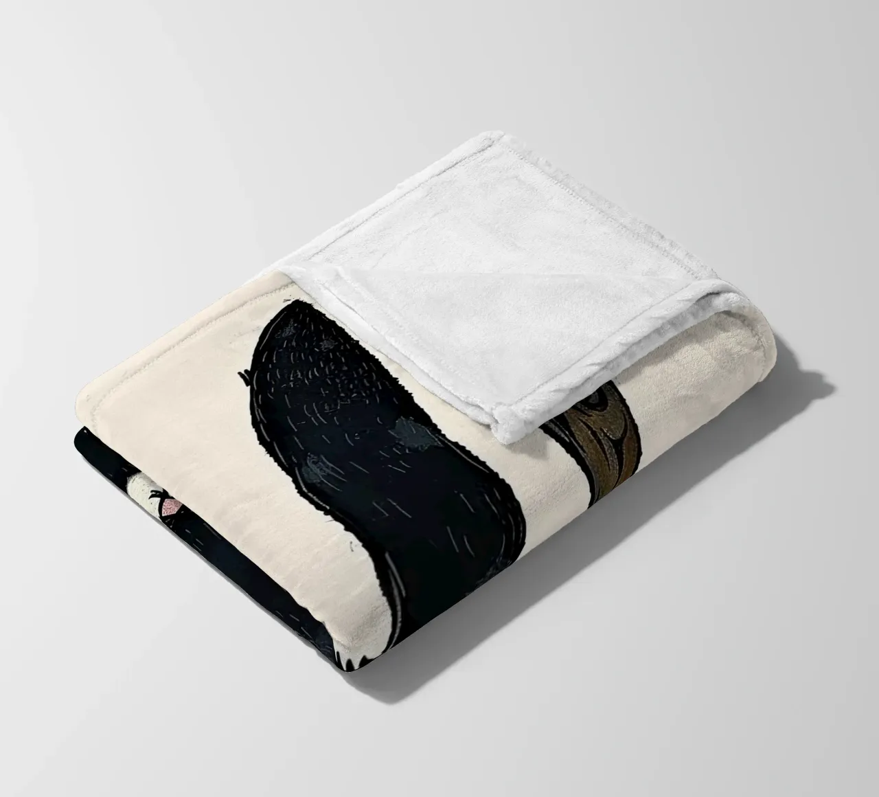 Coniglietto e albero carini coperta in pile da DaarbyN