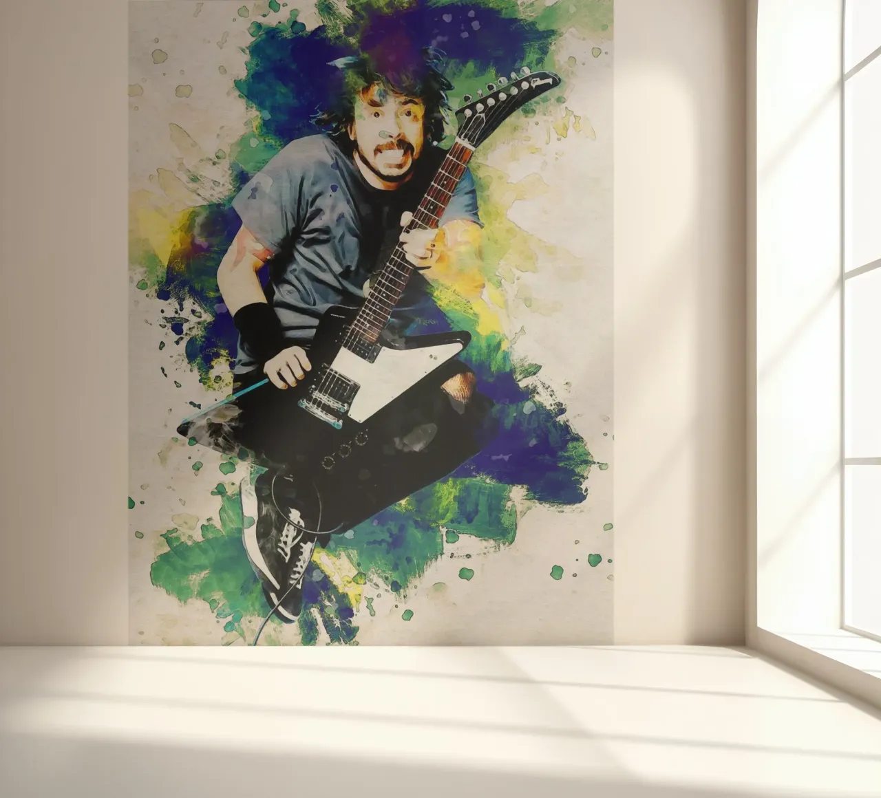 Manchas de Dave Grohl papel para pared de Gunawan Rb