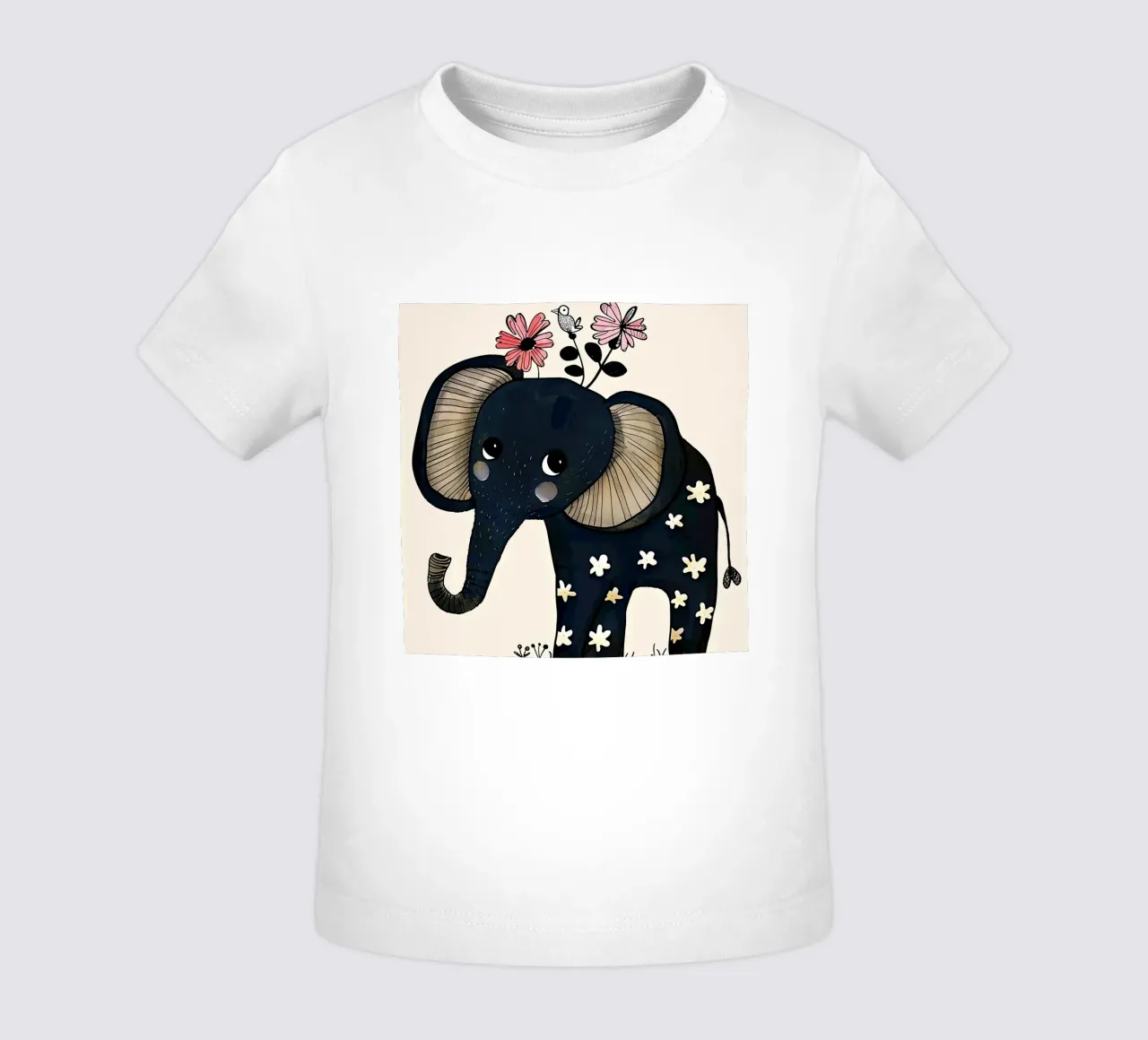 Elefante con fiori maglietta neonato da DaarbyN