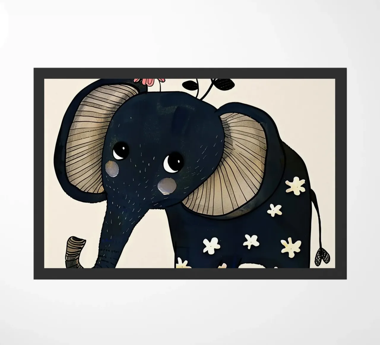 Elefante con fiori zerbino da DaarbyN