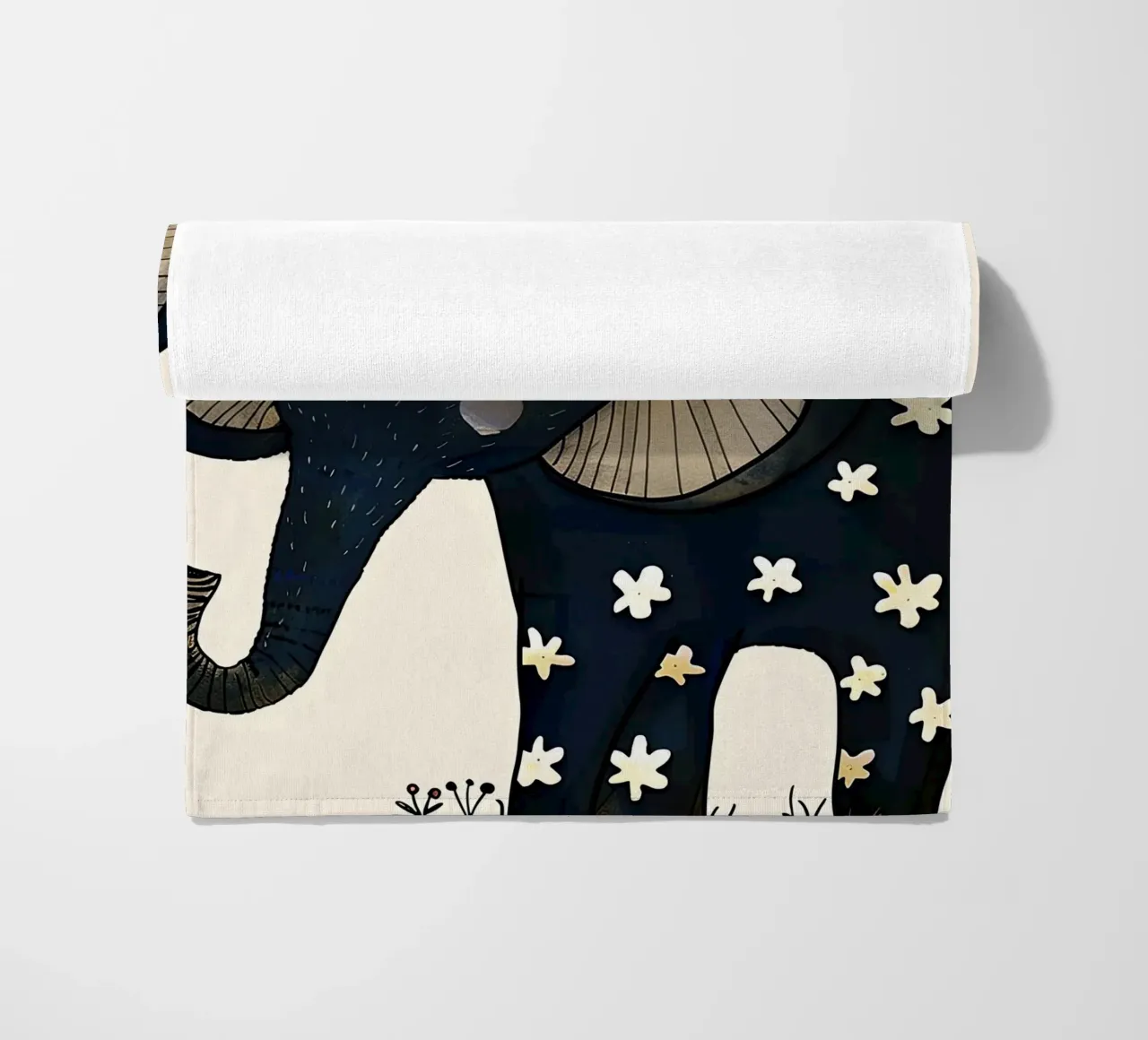 Elefante con fiori telo mare da DaarbyN