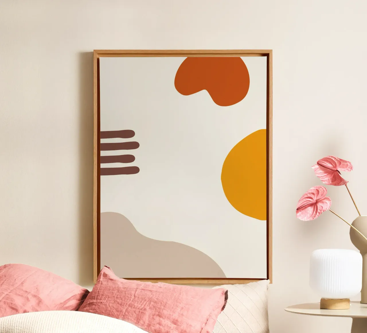Summer Line No 5 tela con Cornice a cassetta da treechild