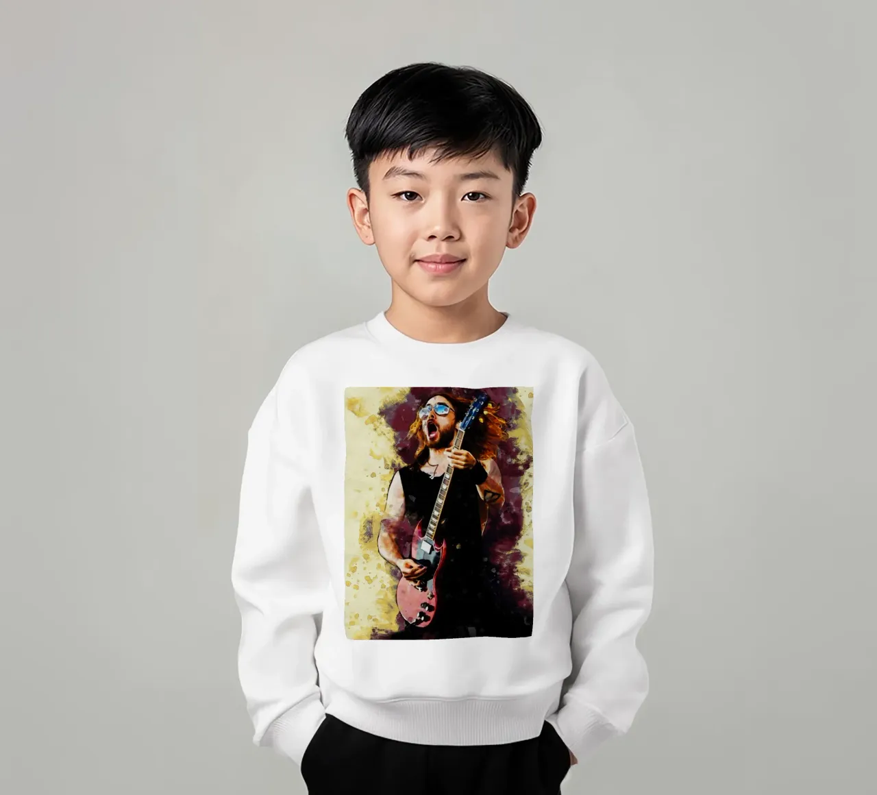 Smudge of Jared Leto kids sweatshirt by Gunawan Rb