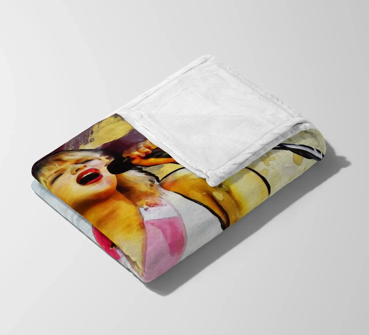 Smudge Courtney Love fleece blanket by Gunawan Rb