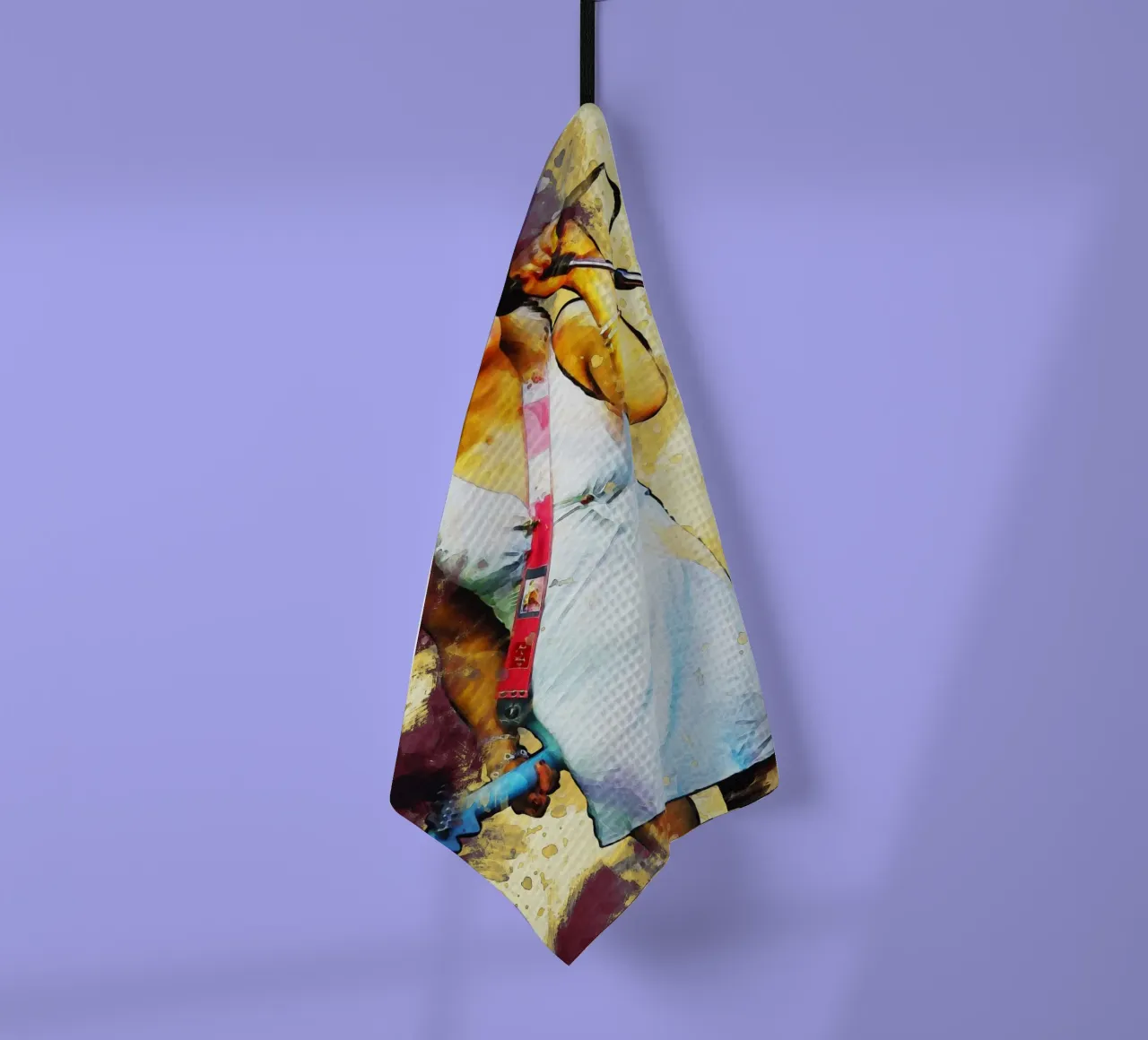 Smudge Courtney Love tea towel by Gunawan Rb