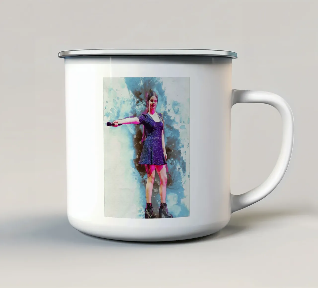 Smudge Lana Del Rey Live tazza in smalto da Gunawan Rb