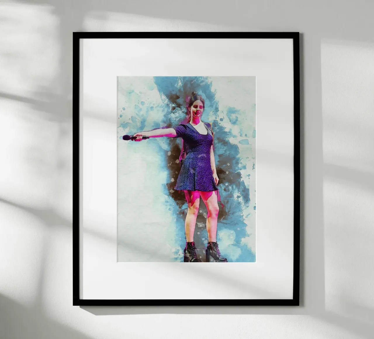 Smudge Lana Del Rey Live poster con telaio in plastica da Gunawan Rb