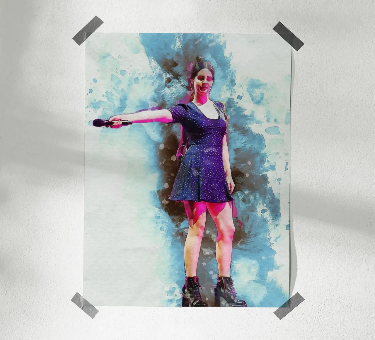 Smudge Lana Del Rey Live poster con telaio in plastica da Gunawan Rb