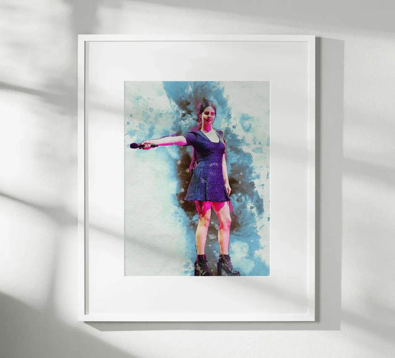 Smudge Lana Del Rey Live poster con telaio in plastica da Gunawan Rb