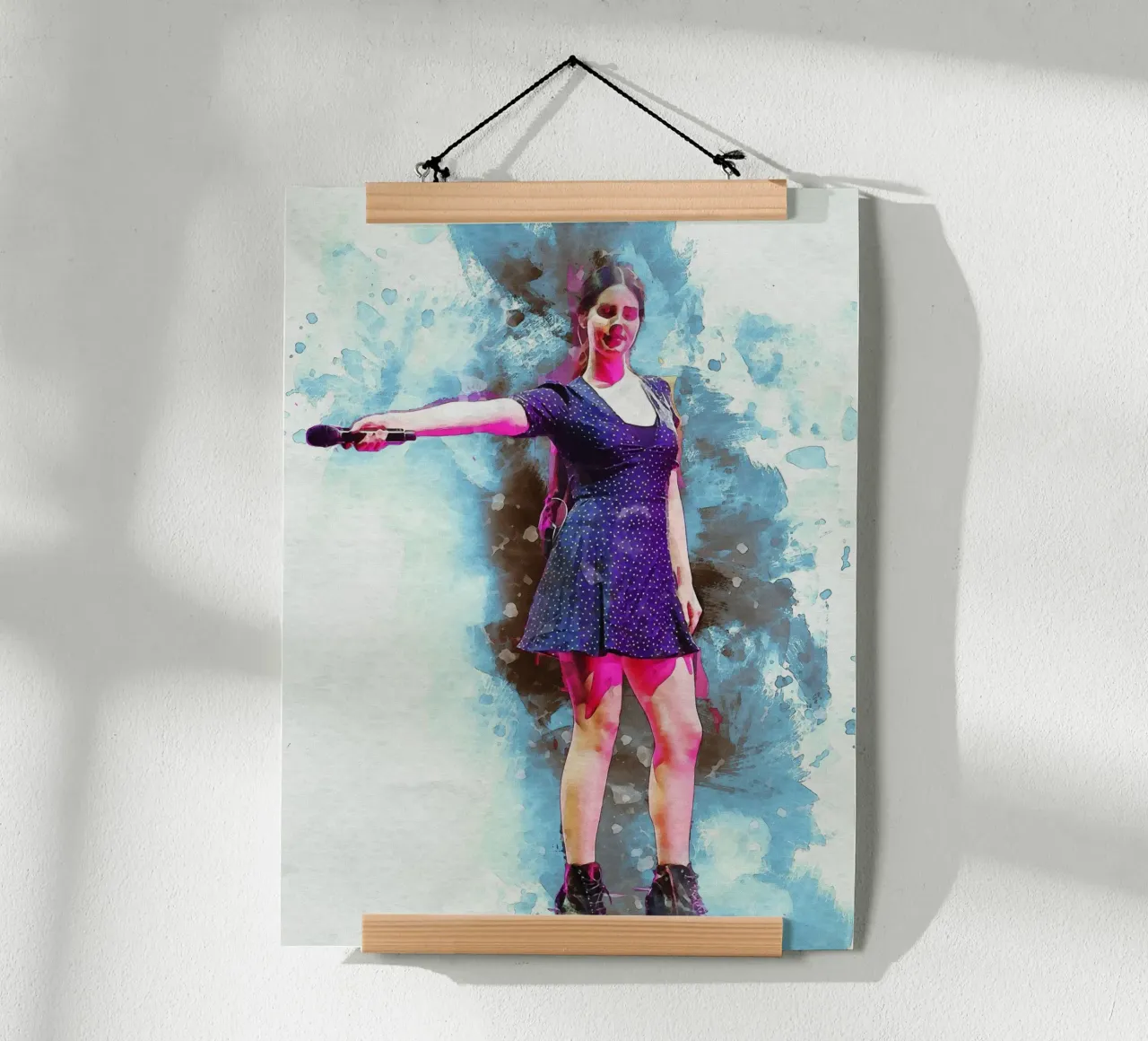 Smudge Lana Del Rey Live poster con telaio in plastica da Gunawan Rb