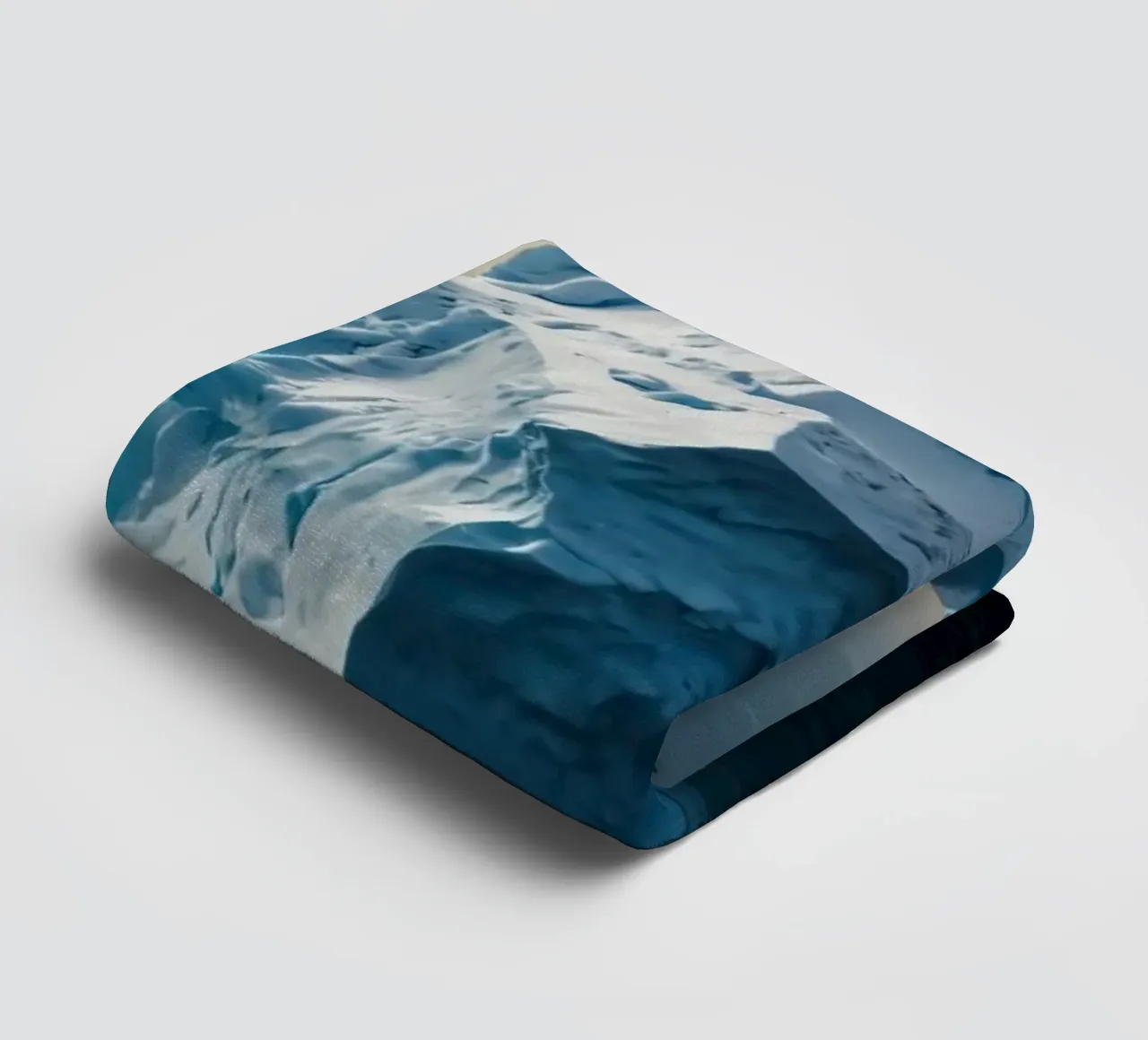 Impressive icebergs reflecting in tranquil waters towel by DesignDoodle