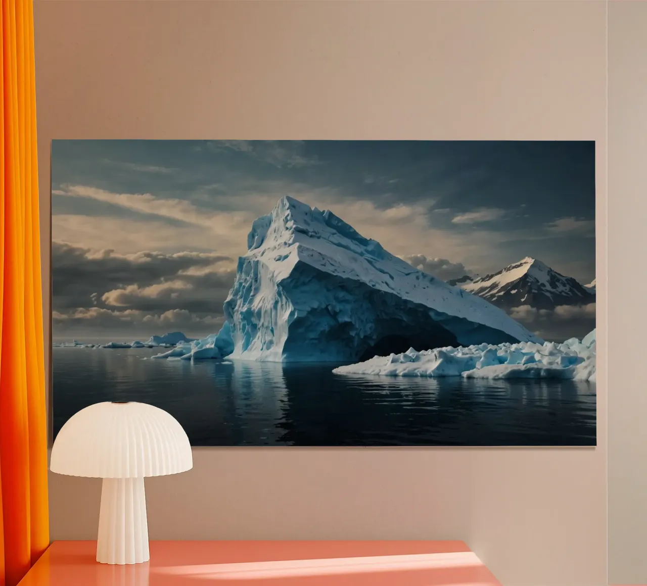 Impressive icebergs reflecting in tranquil waters hahnemühle by DesignDoodle