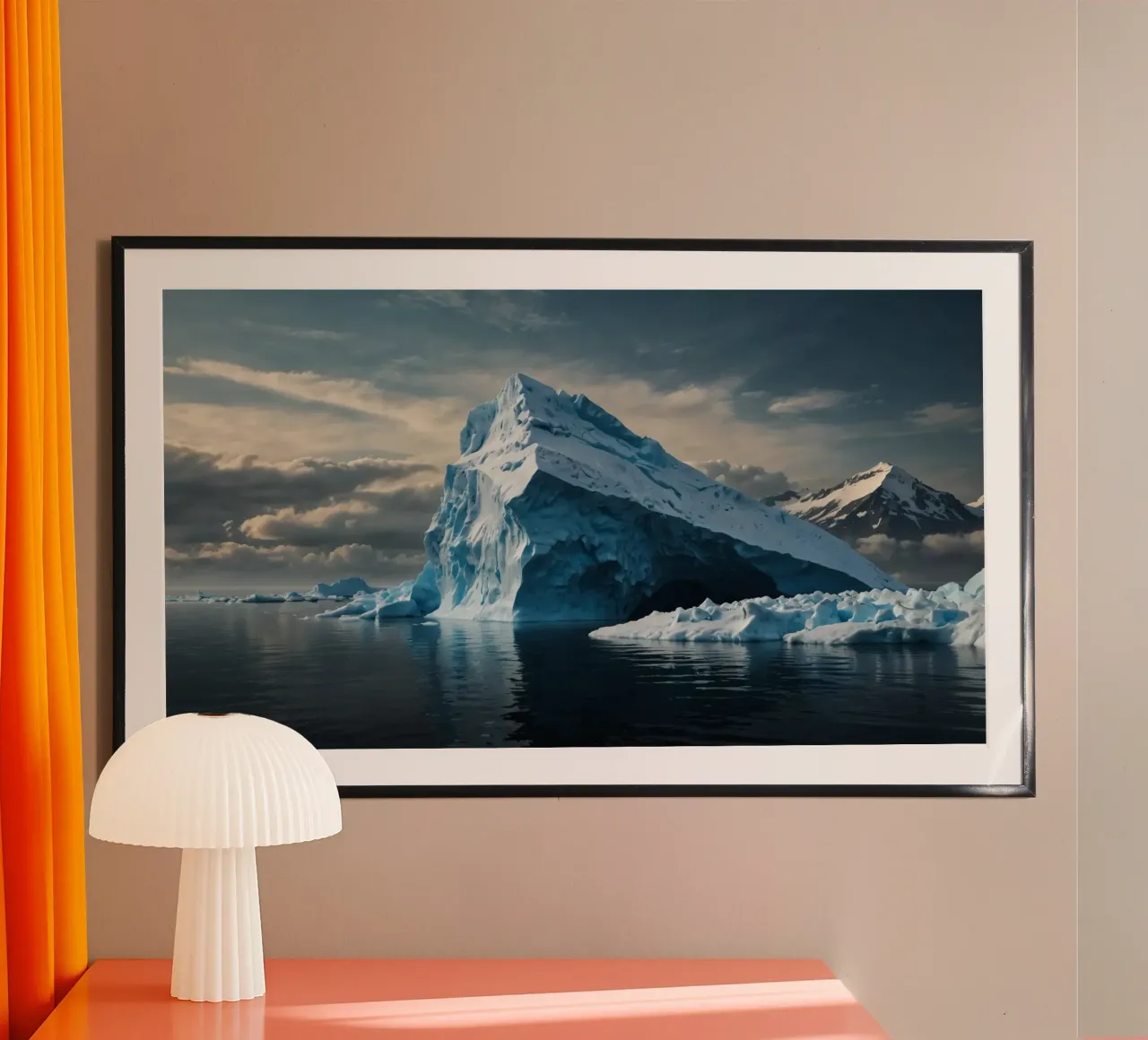 Impressive icebergs reflecting in tranquil waters hahnemühle by DesignDoodle
