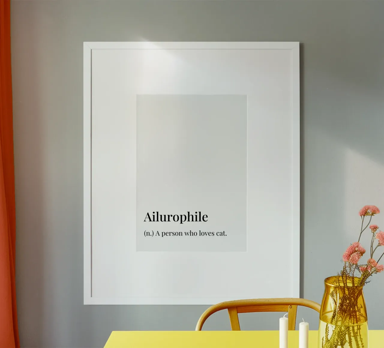 Ailurophile Definition Poster von Paigaam Studio