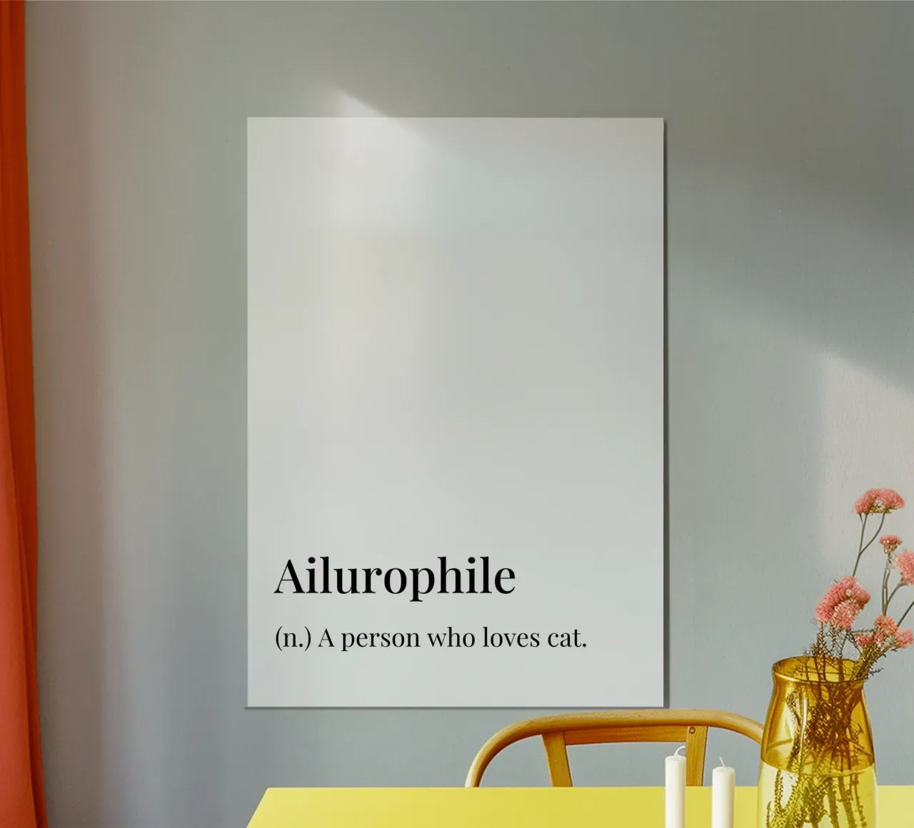 Ailurophile Definition Poster von Paigaam Studio