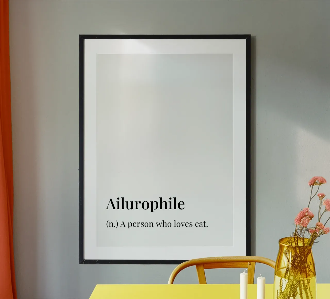 Ailurophile Definition Poster von Paigaam Studio