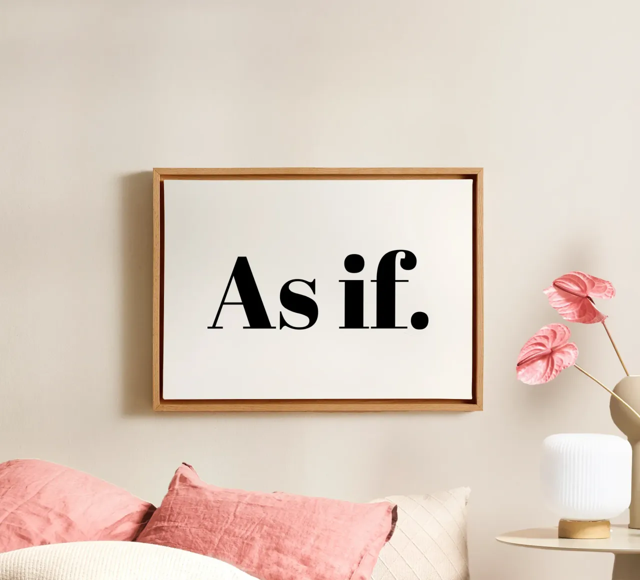 As if canvas with Floater frame by Paigaam Studio
