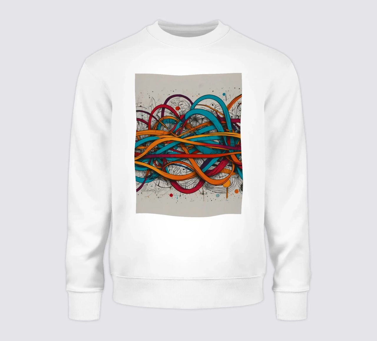 Design astratto e colorato con linee e forme dinamiche felpa da DesignDoodle