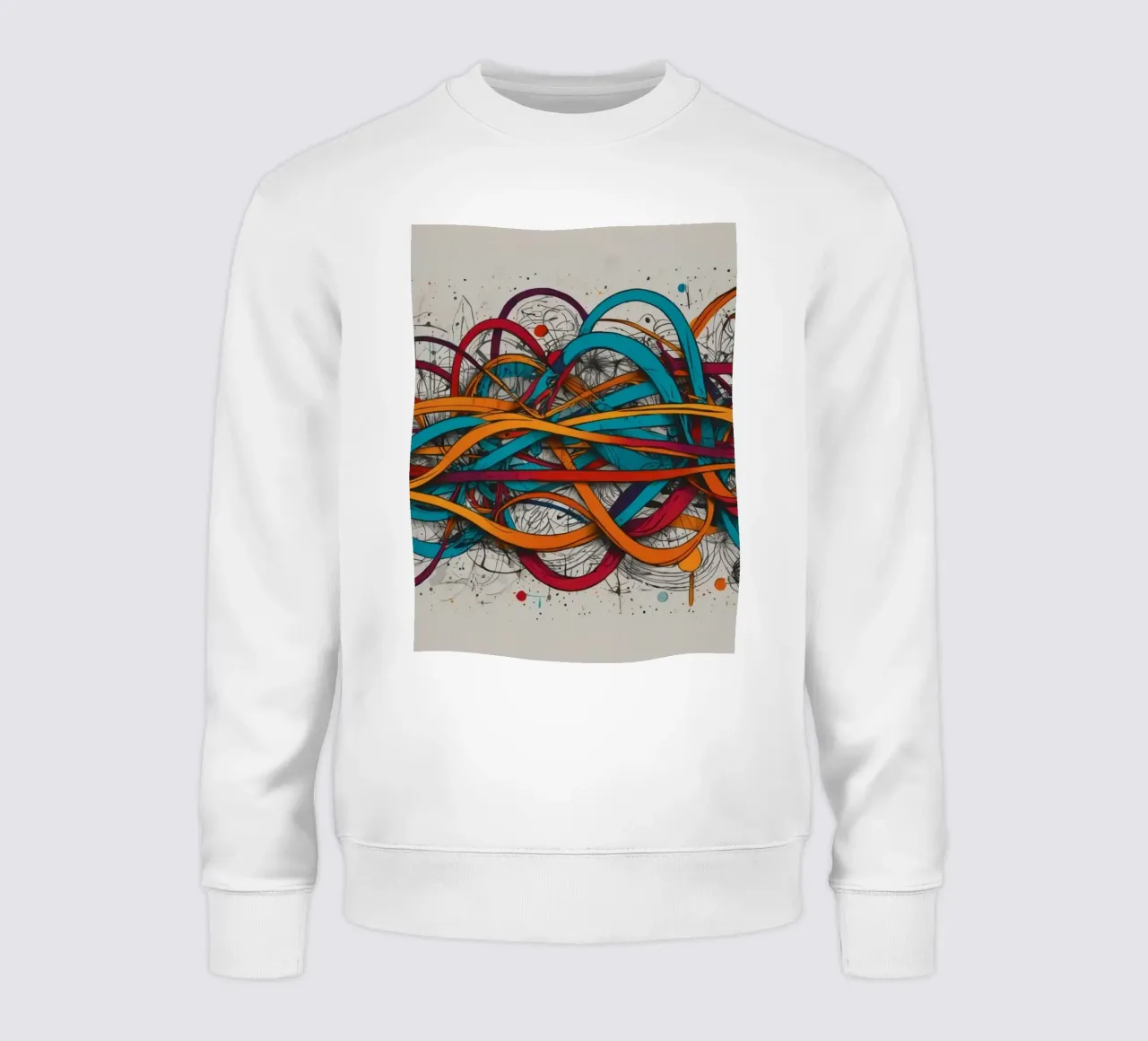 Design astratto e colorato con linee e forme dinamiche felpa da DesignDoodle
