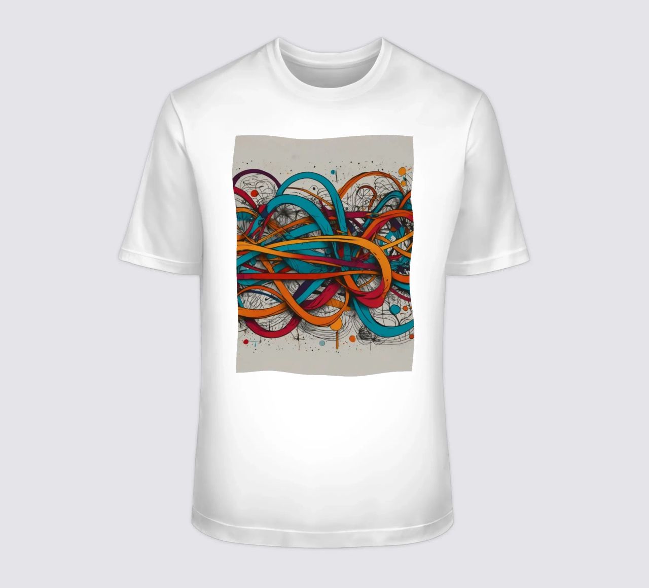 Design astratto e colorato con linee e forme dinamiche t-shirt da DesignDoodle