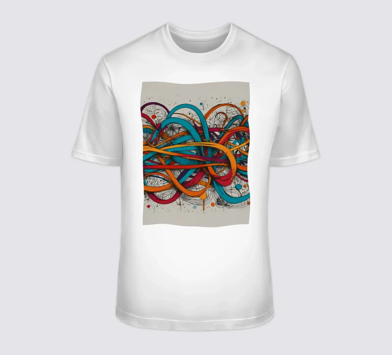 Design astratto e colorato con linee e forme dinamiche t-shirt da DesignDoodle