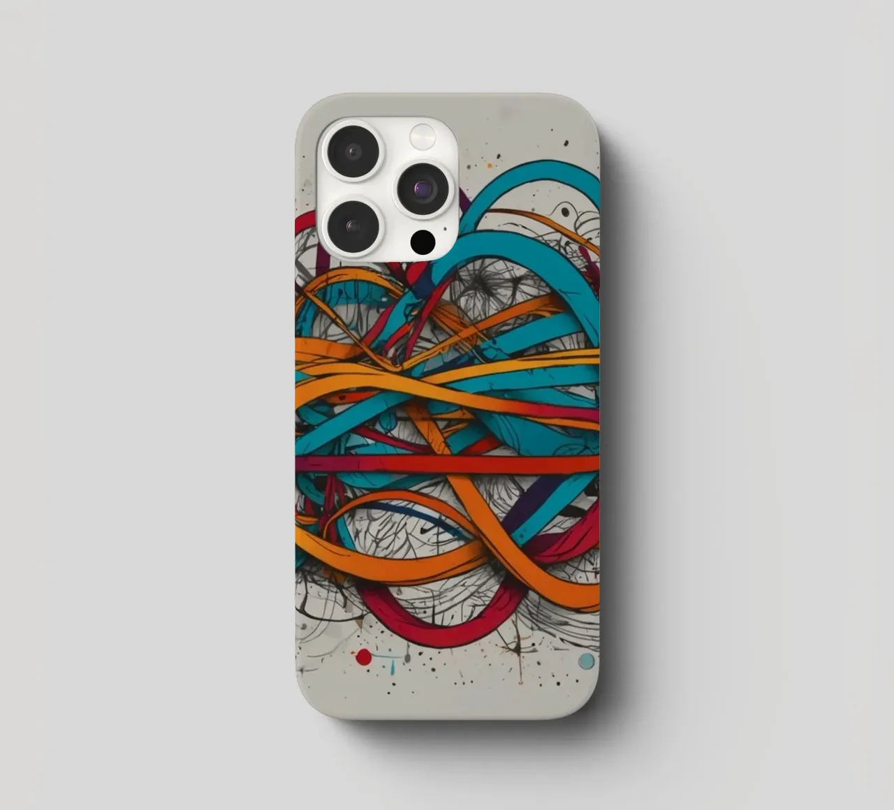 Colorful abstract design featuring dynamic lines and shapes iphone case by DesignDoodle