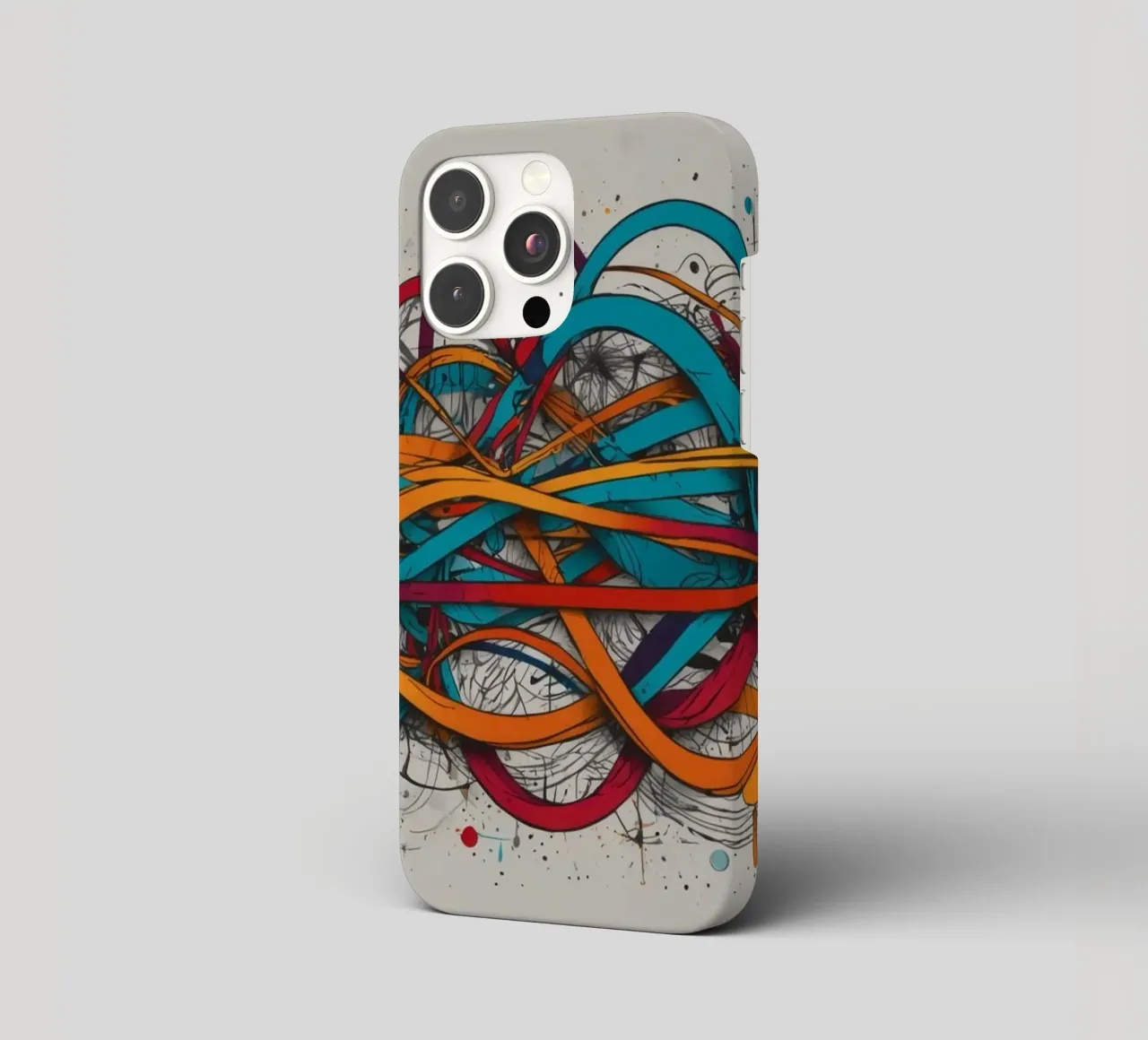 Colorful abstract design featuring dynamic lines and shapes iphone case by DesignDoodle