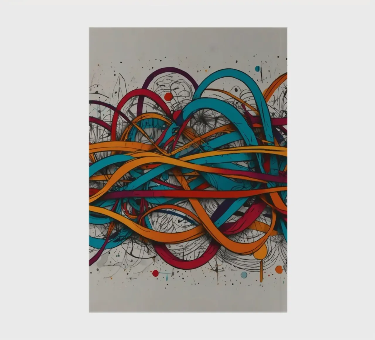 Design astratto e colorato con linee e forme dinamiche diario da DesignDoodle