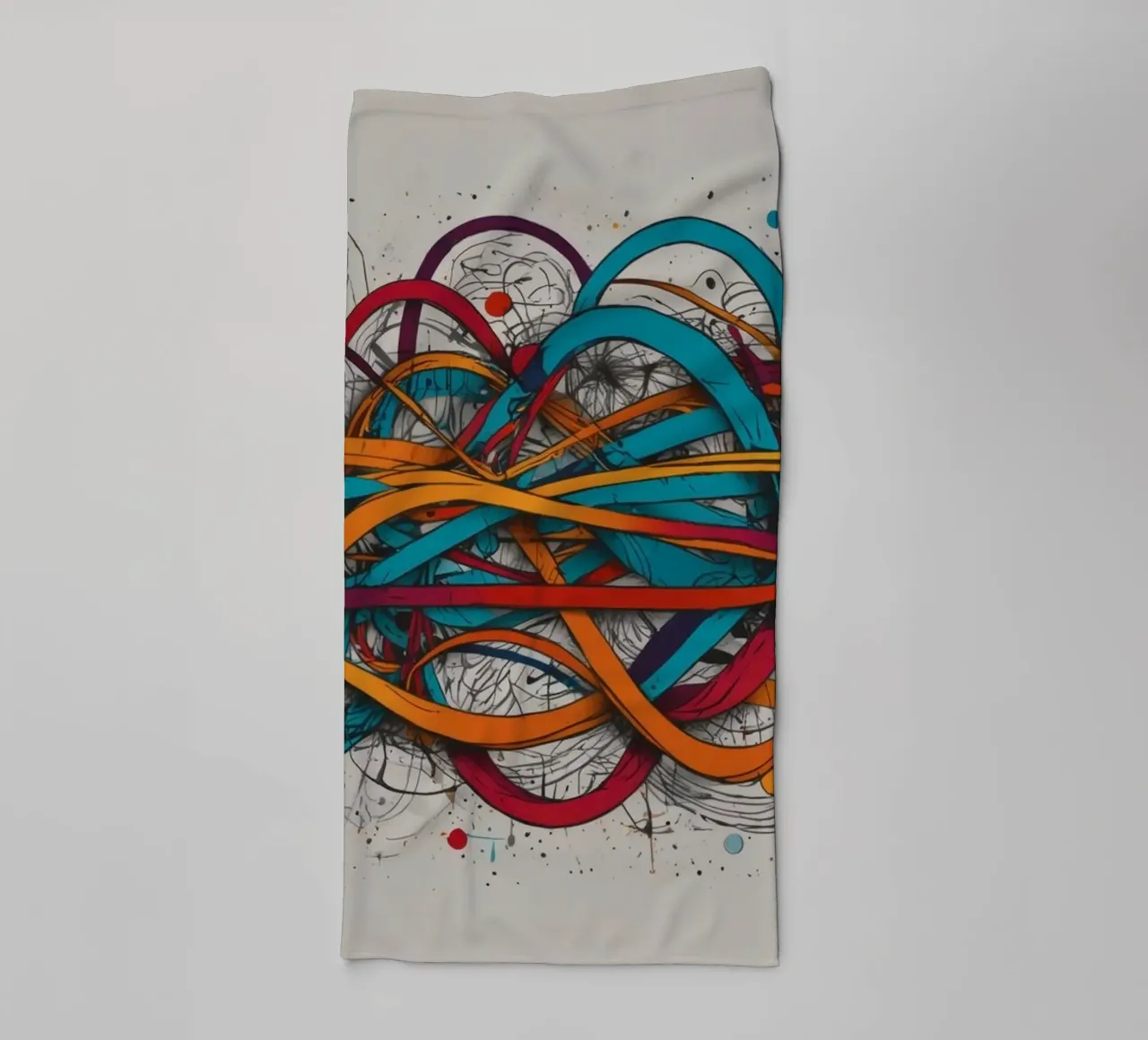 Design astratto e colorato con linee e forme dinamiche asciugamano da bagno da DesignDoodle