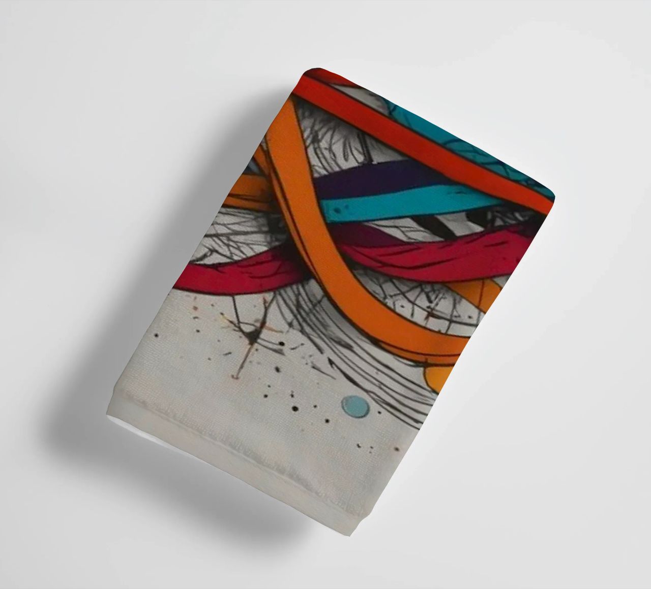 Design astratto e colorato con linee e forme dinamiche asciugamano da bagno da DesignDoodle