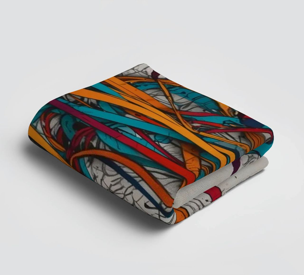 Design astratto e colorato con linee e forme dinamiche asciugamano da bagno da DesignDoodle