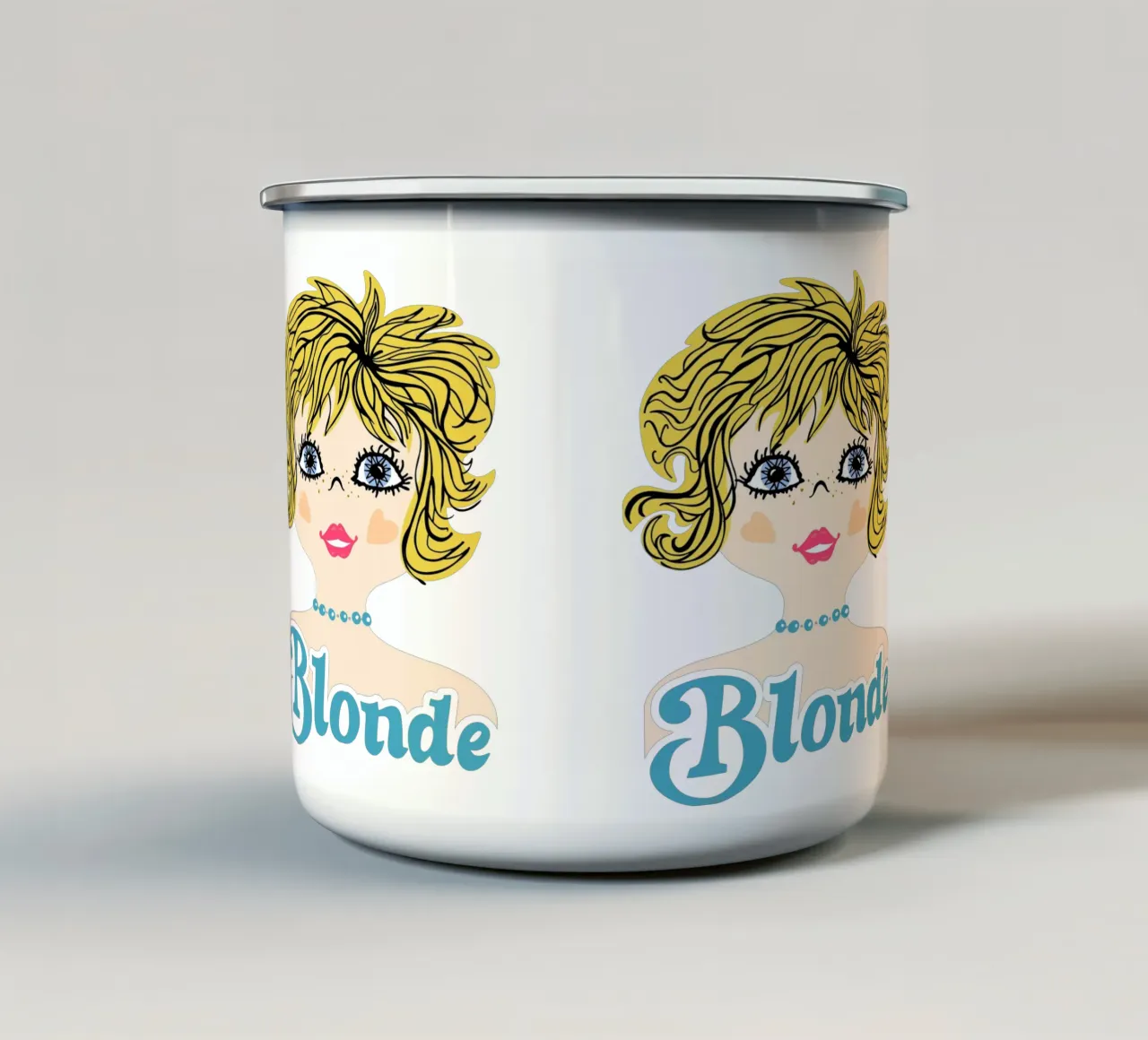Biondo vintage tazza in smalto da DYDesign