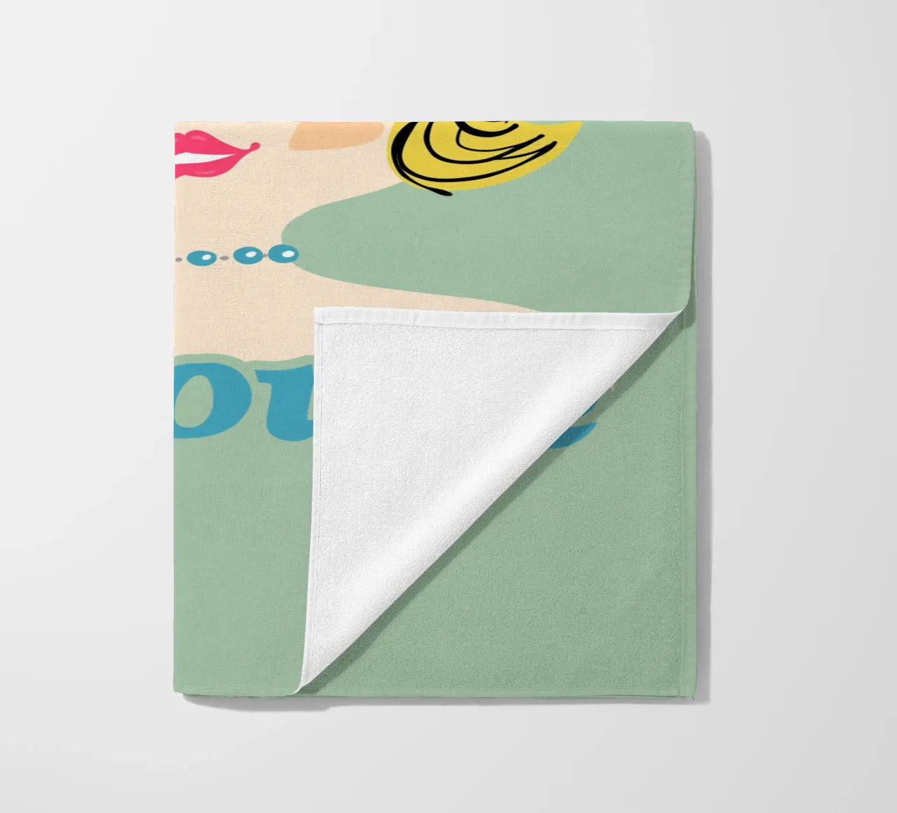 Vintage blonde beach towel by DYDesign