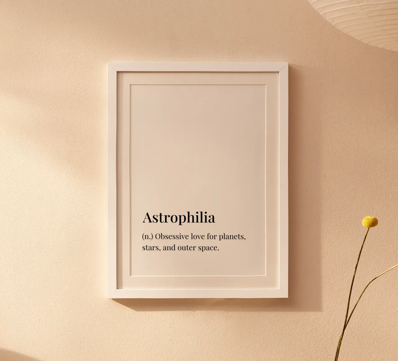 Significato dell'astrofilia poster con telaio in alluminio da Paigaam Studio