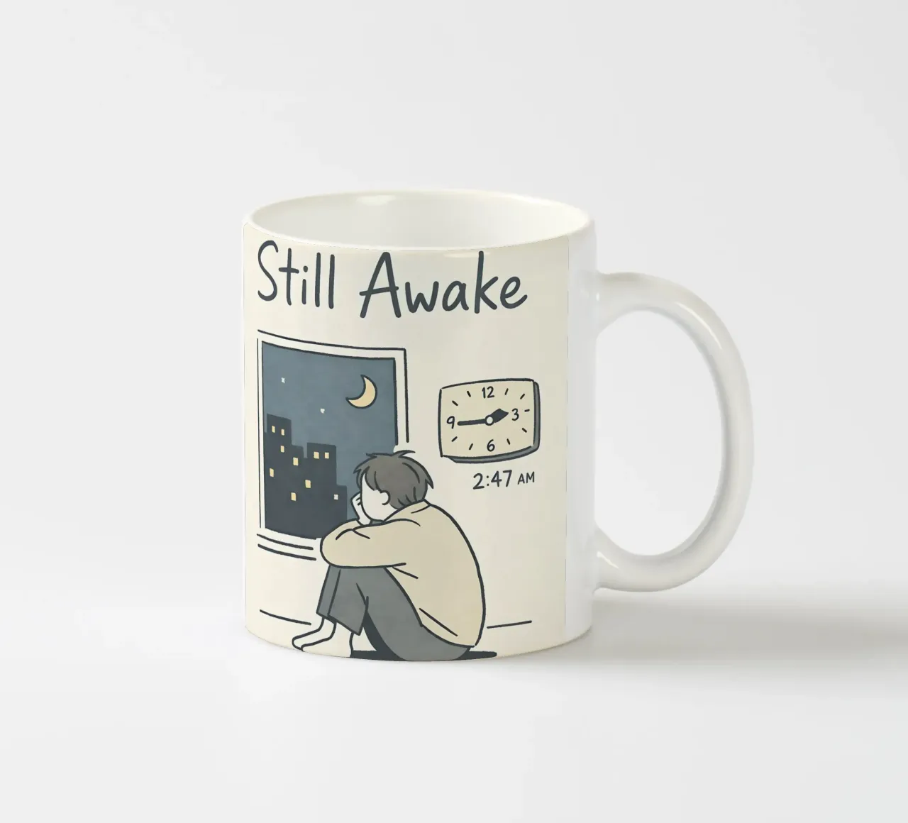 Ancora sveglio tazza in ceramica da DesignDoodle